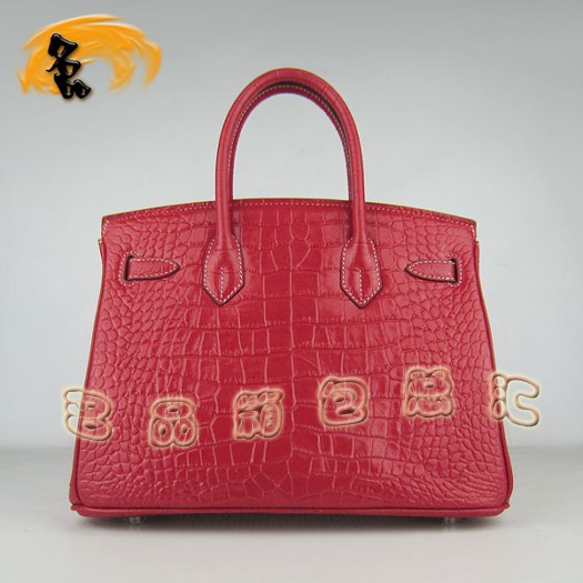 6088 Hermes手提包 鱷魚紋時尚女包 Hermes Birkin 鉑金包 Hermes女包 銀扣