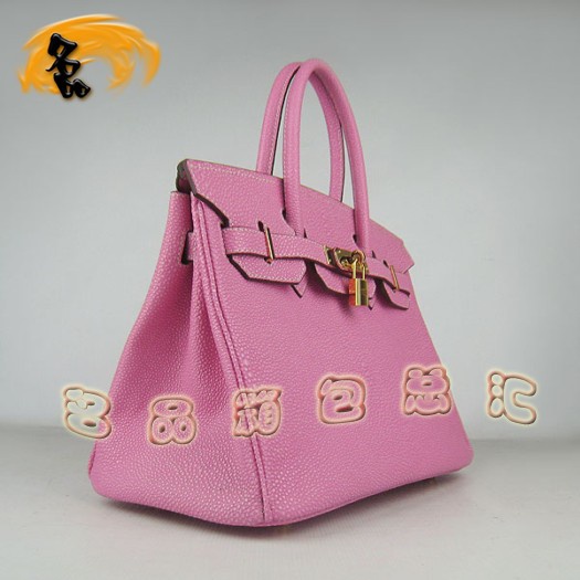 6088 Hermes Birkin 30 鉑金包 珍珠紋皮 Hermes手提包 愛馬仕女包 粉色