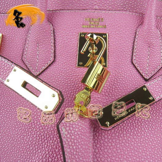 6088 Hermes Birkin 30 鉑金包 珍珠紋皮 Hermes手提包 愛馬仕女包 粉色