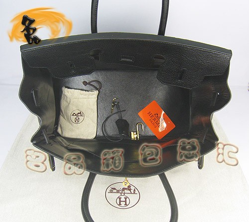 6089 Hermes 35 Birkin 荔枝紋手提包 Hermes女包 Hermes Birkin 鉑金包 黑色金扣
