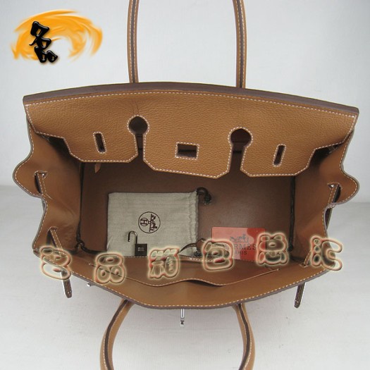 6089 Hermes 35 Birkin 牛頸紋手提包 Hermes女包 Hermes Birkin 鉑金包 啡色銀扣
