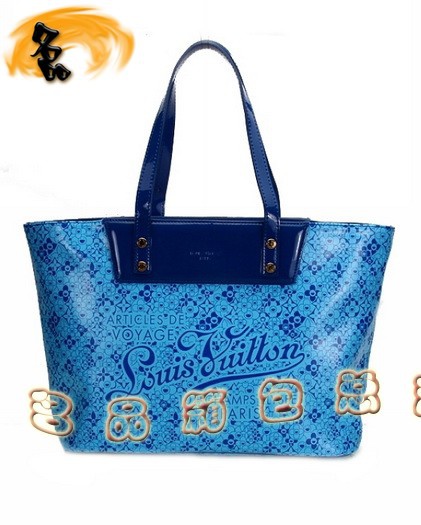 M93161 LV最新款沙灘包 LV亮皮女包 LV單肩包 LV女包 村上隆設(shè)計(jì) 藍(lán)色