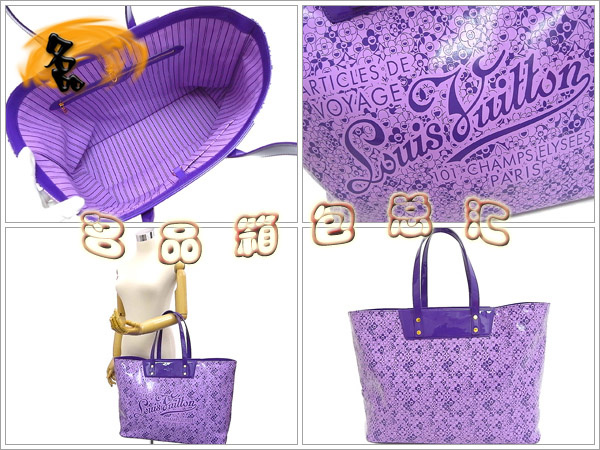 M93165 LV新款沙灘包 LV亮皮女包 LV單肩包 LV女包 1:1品質 紫色