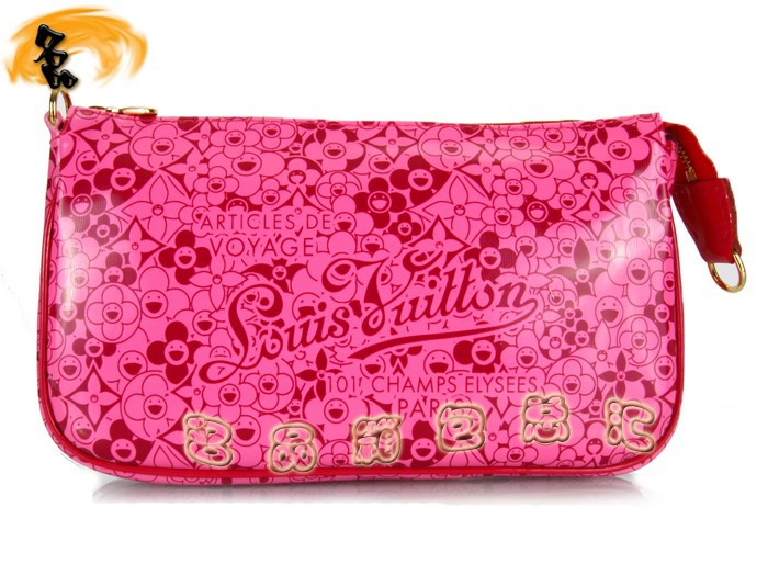 M93166 LV單肩包 LV新款沙灘系列小肩包 LV女包 LV太陽花沙灘包 桃紅色