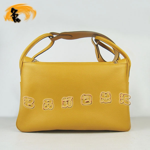 6208 Hermes Lindy系列 Hermes單肩包 女包 Hermes 手提包荔枝紋 黃色