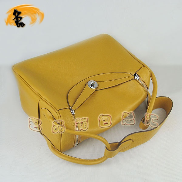 6208 Hermes Lindy系列 Hermes單肩包 女包 Hermes 手提包荔枝紋 黃色