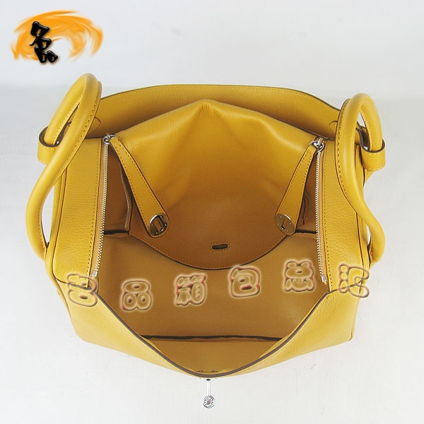 6208 Hermes Lindy系列 Hermes單肩包 女包 Hermes 手提包荔枝紋 黃色