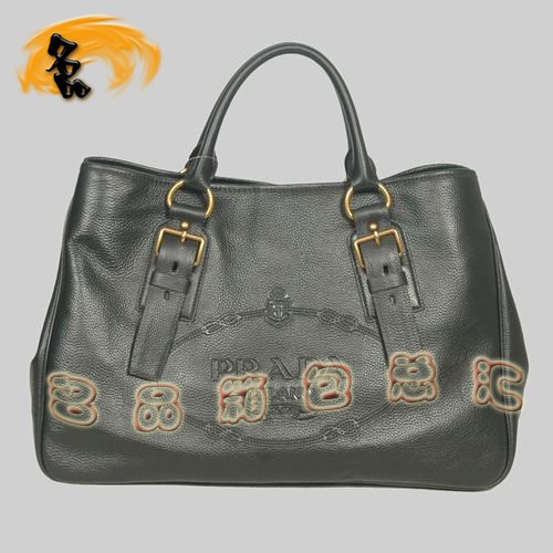 8602 Prada熱銷1:1品質(zhì)女包 普拉達(dá)高檔牛皮手提包 Prada斜挎包 黑色