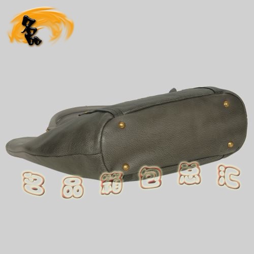 8612 Prada熱銷1:1品質女包 普拉達經典牛皮手提包 Prada肩包 黑配灰色