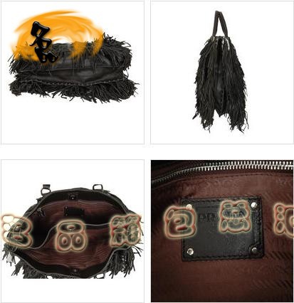 26931 Prada流行女包 普拉達新款流蘇手提包 Prada時尚包包 啡色