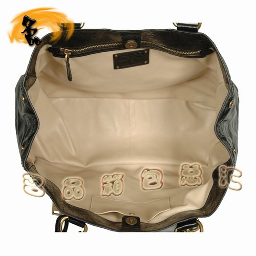 081113 Prada高檔女包 普拉達經典時尚全皮手提包 Prada肩包 黑色