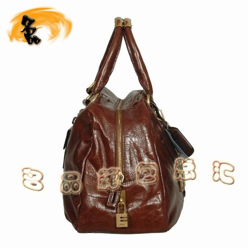 081117 Prada高檔女包 普拉達經典時尚全皮手提包 Prada肩包 啡色