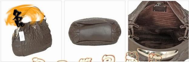 868368A Prada最新款女包 普拉達經典字母時尚休閑單肩包 Prada手挽包 啡色