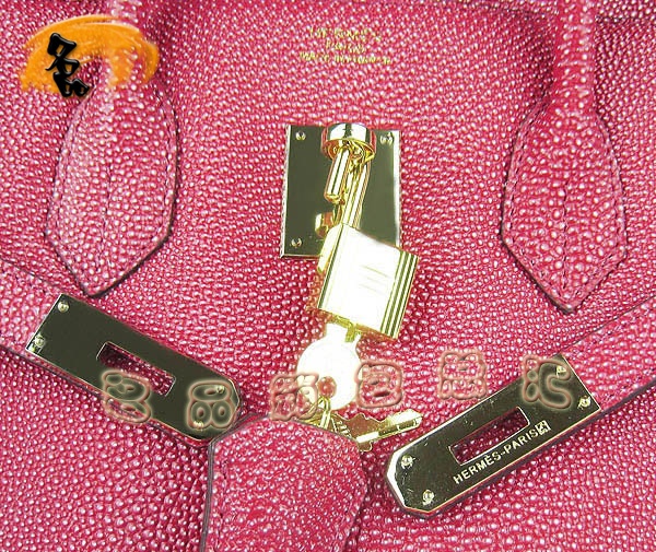 6089 Hermes Birkin 鉑金包 愛馬仕最新款珍珠紋手提包 35 Hermes女包 紅色金扣