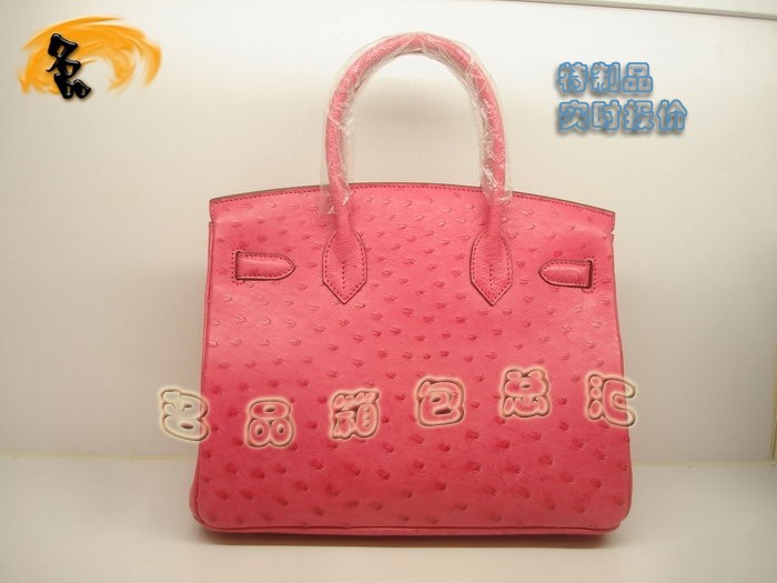 09702 真鴕鳥皮 手提包 Hermes Birkin 鉑金包 Hermes 女包 桃紅色 訂制品 實時報價