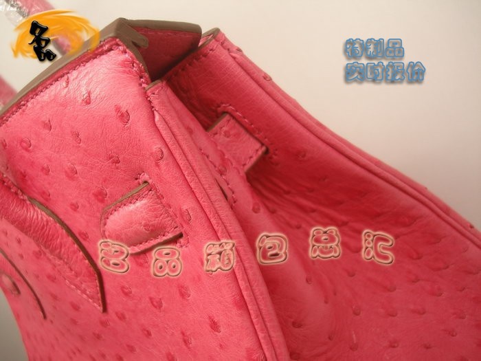 09702 真鴕鳥皮 手提包 Hermes Birkin 鉑金包 Hermes 女包 桃紅色 訂制品 實時報價