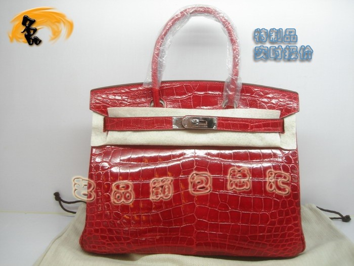04921 Hermes Birkin 鉑金包 Hermes 女包 真鱷魚(yú)皮 紅色 手提包 訂制品 實(shí)時(shí)報(bào)價(jià)