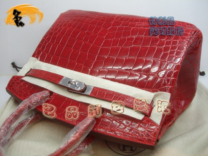 04921 Hermes Birkin 鉑金包 Hermes 女包 真鱷魚(yú)皮 紅色 手提包 訂制品 實(shí)時(shí)報(bào)價(jià)