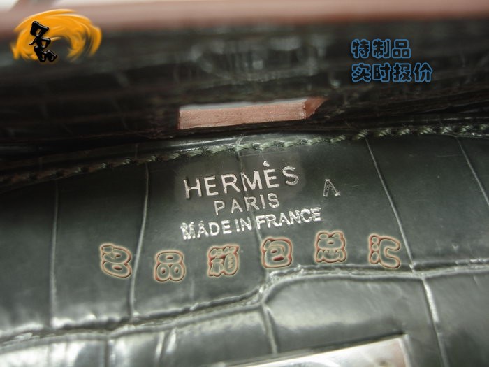 05600 Hermes Birkin 鉑金包 Hermes 女包 真鱷魚皮 深灰色 手提包 訂制品 實時報價