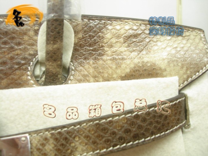 05890 Hermes Birkin 鉑金包 Hermes 女包 真蟒蛇皮 手提包 訂制品 實時報價