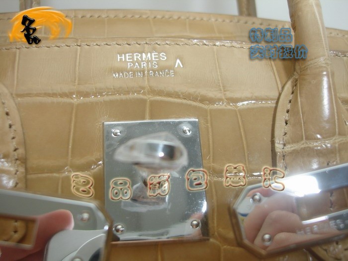 08003 Hermes Birkin 鉑金包 Hermes 女包 真鱷魚皮 手提包 杏色 訂制品 實時報價
