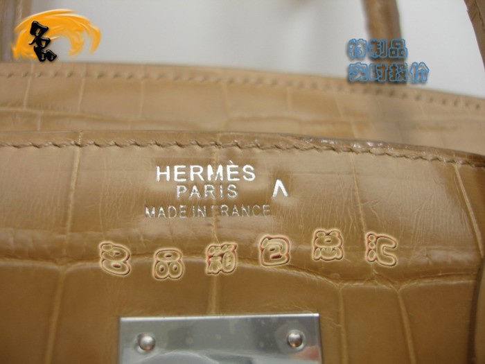 08003 Hermes Birkin 鉑金包 Hermes 女包 真鱷魚皮 手提包 杏色 訂制品 實時報價