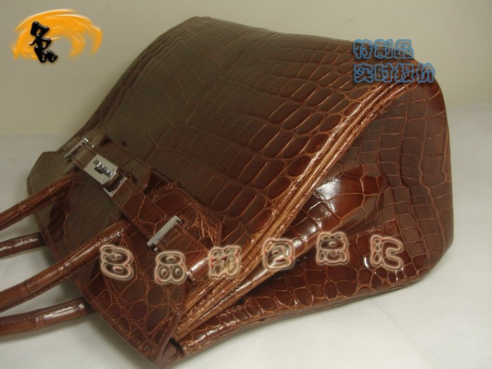 08159 Hermes Birkin 鉑金包 Hermes 女包 真鱷魚皮 手提包 深啡色 訂制品 實時報價