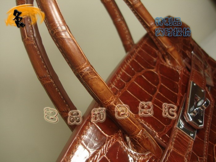 08159 Hermes Birkin 鉑金包 Hermes 女包 真鱷魚皮 手提包 深啡色 訂制品 實時報價