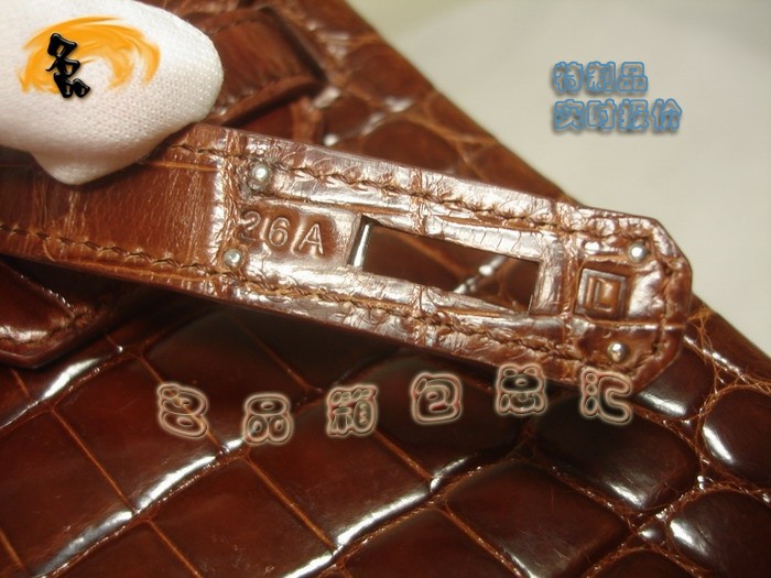 08159 Hermes Birkin 鉑金包 Hermes 女包 真鱷魚皮 手提包 深啡色 訂制品 實時報價