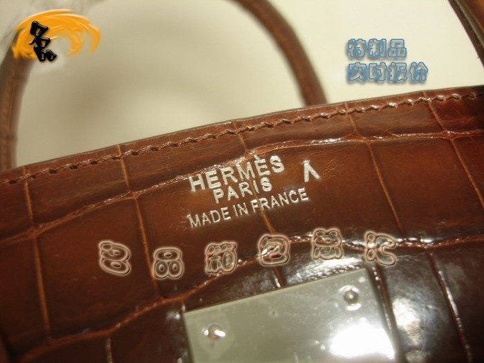 08159 Hermes Birkin 鉑金包 Hermes 女包 真鱷魚皮 手提包 深啡色 訂制品 實時報價