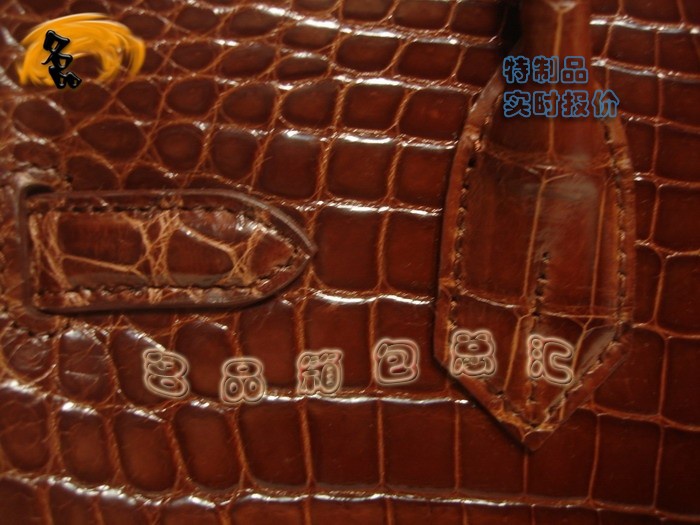 08159 Hermes Birkin 鉑金包 Hermes 女包 真鱷魚皮 手提包 深啡色 訂制品 實時報價
