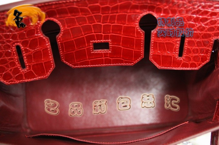 3845 Hermes Birkin 鉑金包 Hermes 女包 真鱷魚皮 手提包 紅色 訂制品 實時報價