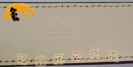 114984 Gucci新款 進口高檔牛皮雙G壓花皮帶 Gucci皮帶 Gucci腰帶 米白色