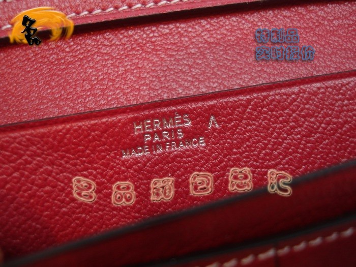04618 Hermes最新款 Hermes真鱷魚皮 時尚女士錢夾 愛馬仕長款錢包 紅色 實時報價