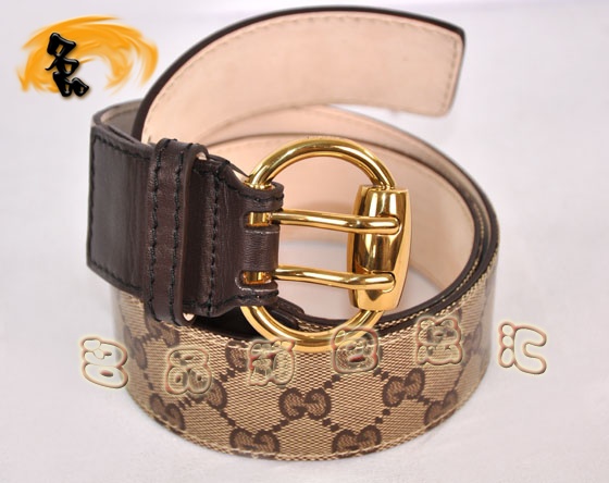 207558 Gucci皮帶 Gucci最新款 古奇經典雙G防水水晶面料男士皮帶 Gucci腰帶