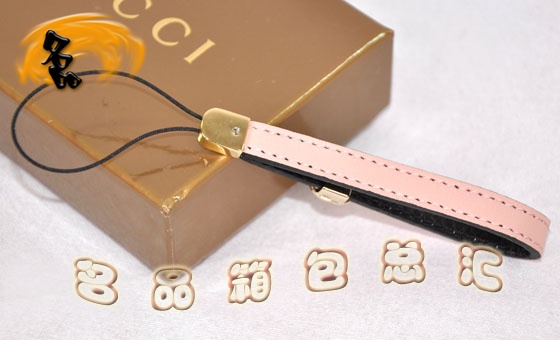 115279 Gucci手機鏈 Gucci進口高檔牛皮時尚女士手機掛飾 Gucci飾品 粉紅色