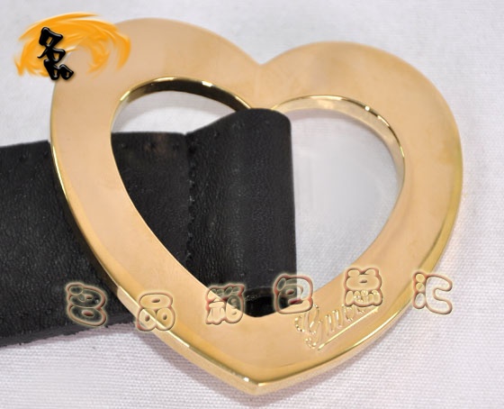 211551 Gucci皮帶 Gucci最新款牛皮配金色心形五金 時尚男士皮帶 Gucci腰帶