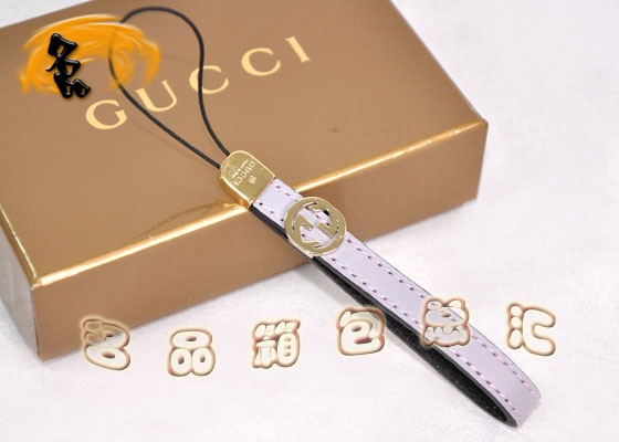 115279 Gucci手機鏈 Gucci進口高檔牛皮時尚女士手機掛飾 Gucci飾品 淺紫色