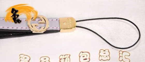 115279 Gucci手機鏈 Gucci進口高檔牛皮時尚女士手機掛飾 Gucci飾品 淺紫色