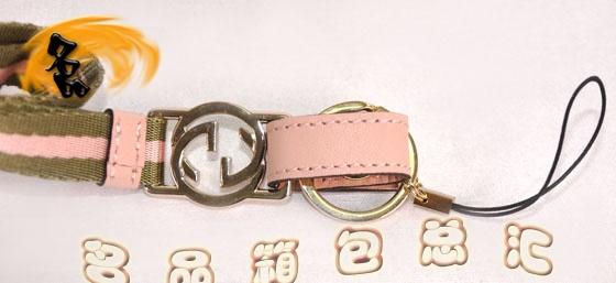 115278 Gucci手機鏈 Gucci最新款 一比一品質手機掛飾 Gucci飾品 粉配綠色