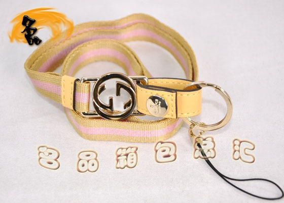 115278 Gucci手機鏈 Gucci最新款 一比一品質手機掛飾 Gucci飾品 黃配粉色