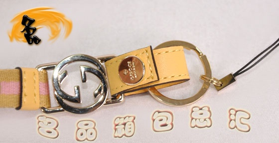 115278 Gucci手機鏈 Gucci最新款 一比一品質手機掛飾 Gucci飾品 黃配粉色