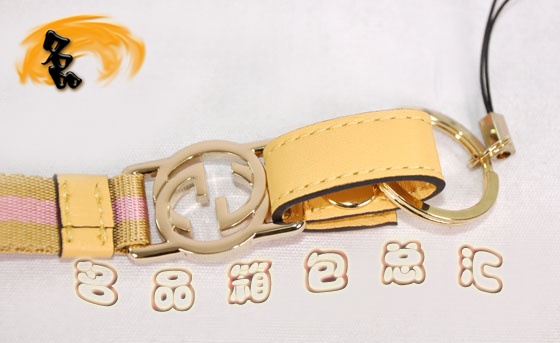 115278 Gucci手機鏈 Gucci最新款 一比一品質手機掛飾 Gucci飾品 黃配粉色