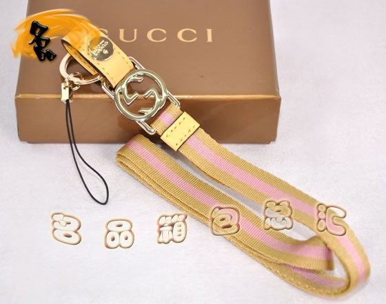 115278 Gucci手機鏈 Gucci最新款 一比一品質手機掛飾 Gucci飾品 黃配粉色