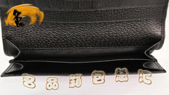 112715 Gucci經(jīng)典雙G花布女士錢夾 Gucci長款錢包 Gucci女包 錢包 黑色