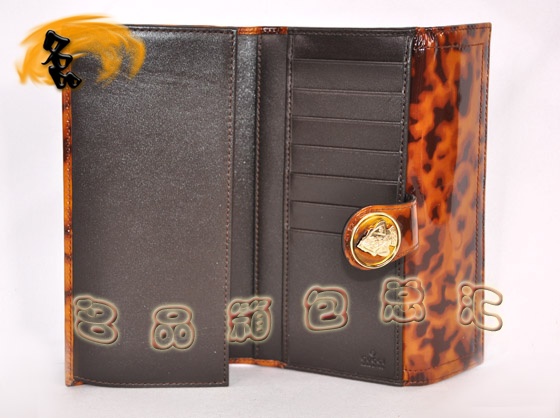 190350 Gucci錢(qián)包 Gucci最新款豹紋漆皮女士錢(qián)夾 Gucci長(zhǎng)款錢(qián)包 淺啡色