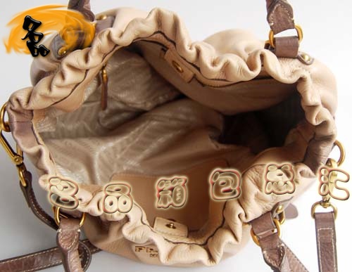 80066 正品品質(zhì) Prada最新款 進(jìn)口牛皮時(shí)尚女包 Prada斜挎包 Prada手提包 米白色