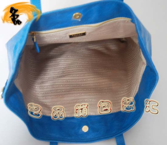 29165 Prada最新款 普拉達牛皮女士卡通單肩包 Prada手提包 一比一品質 藍色