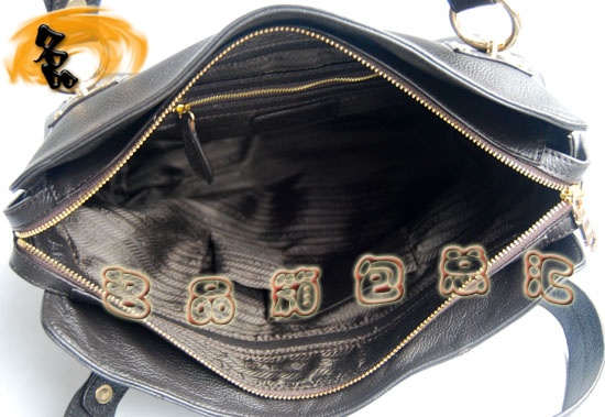 65826 Prada最新款 普拉達時尚女士單肩包 Prada進口高檔牛皮女包 啡色