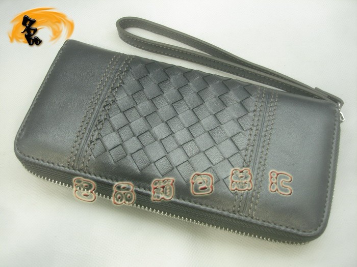 08718 Bottega Veneta羊皮編織錢(qián)包 BV手拿包 Bottega長(zhǎng)款錢(qián)包 卡包 手包 深啡色